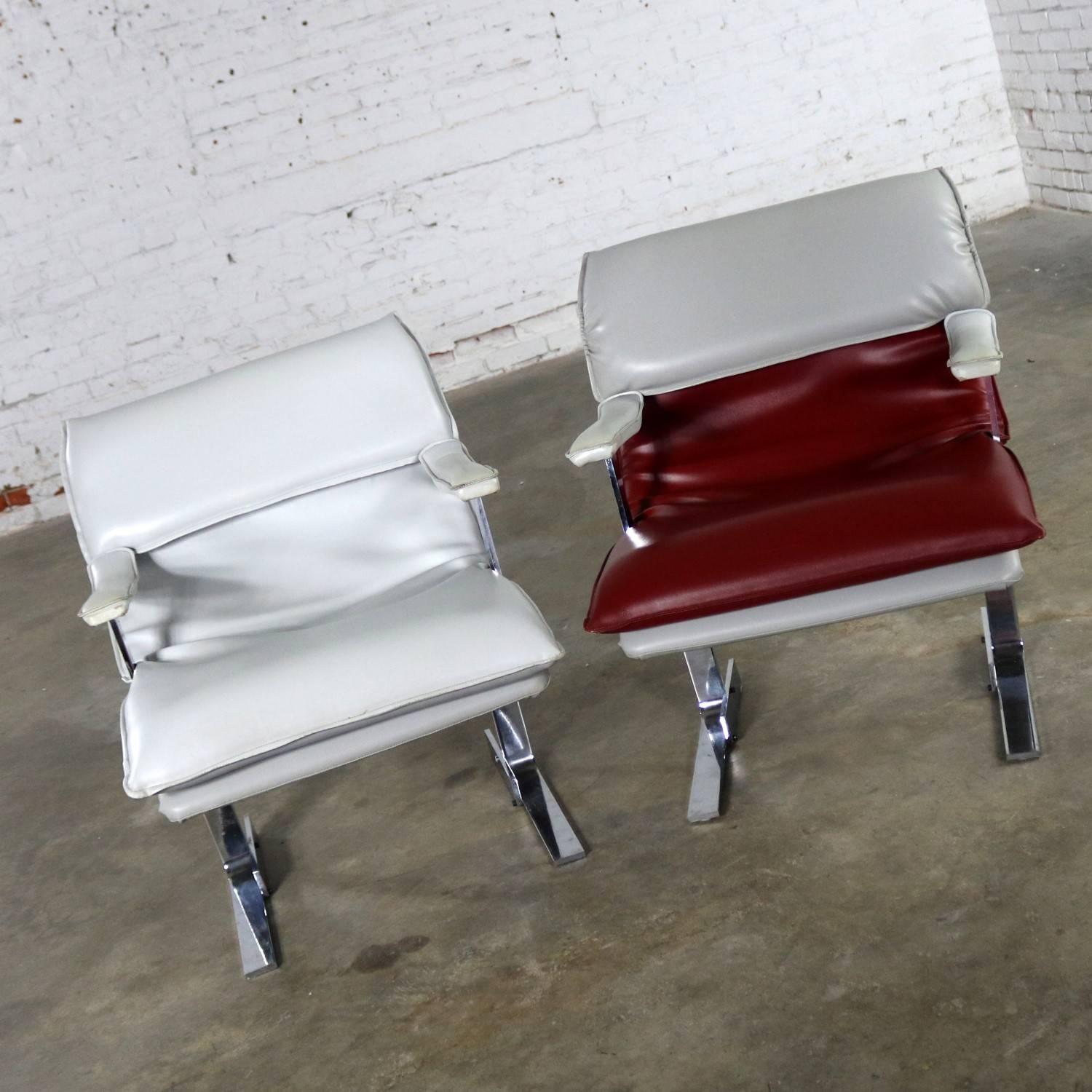 G. Maletti Lounge Chairs Style of Onda by Giovanni Offredi for Saporiti Italia In Good Condition In Topeka, KS