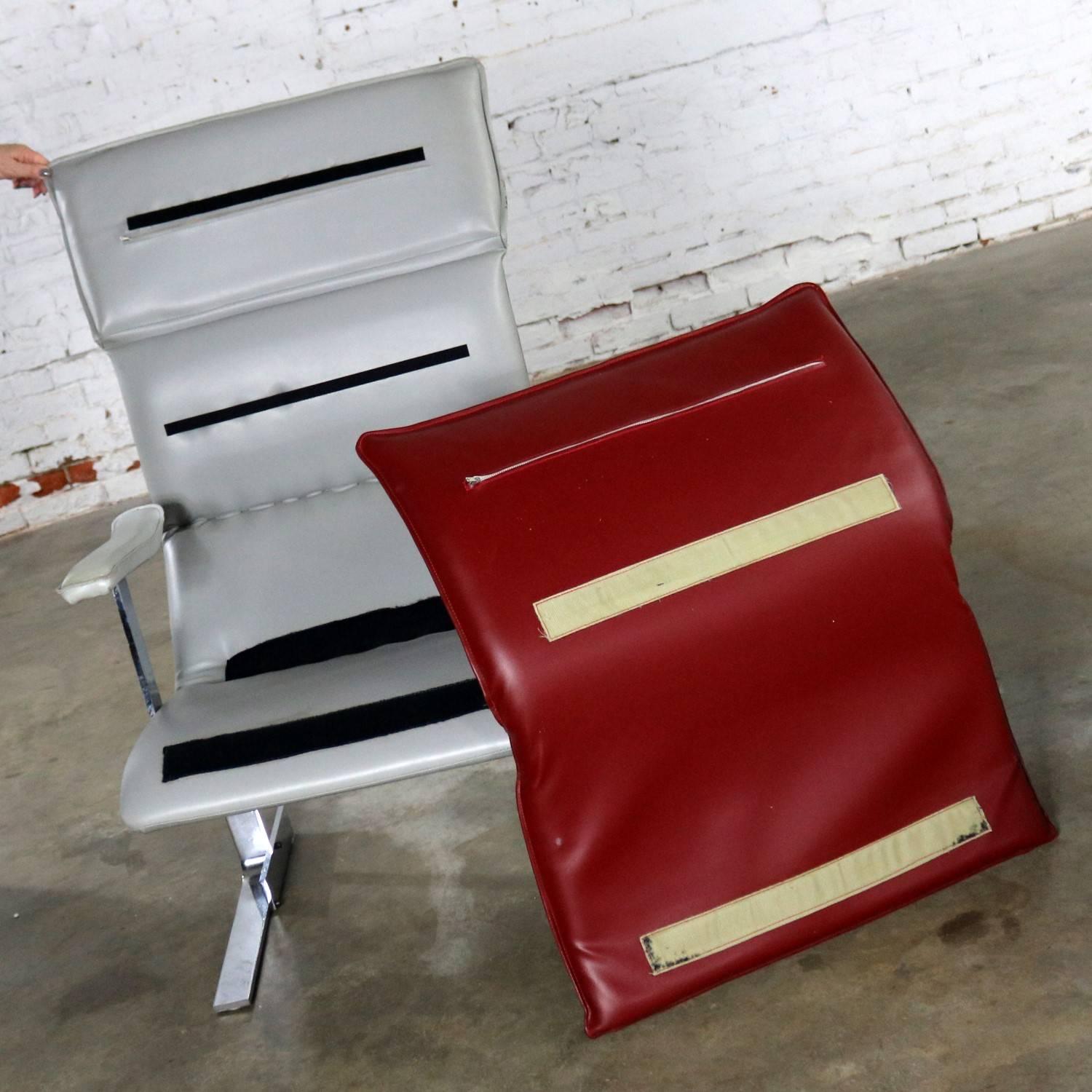 Faux Leather G. Maletti Lounge Chairs Style of Onda by Giovanni Offredi for Saporiti Italia