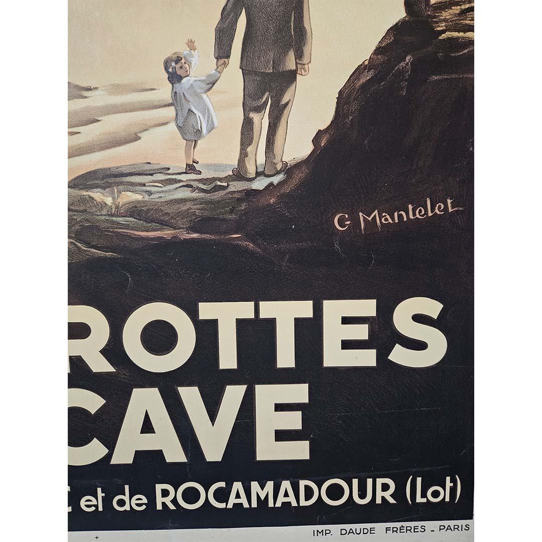 Originalplakat für die Chemins de fer d'Orléans et du Midi Grotte de Lacave im Angebot 1