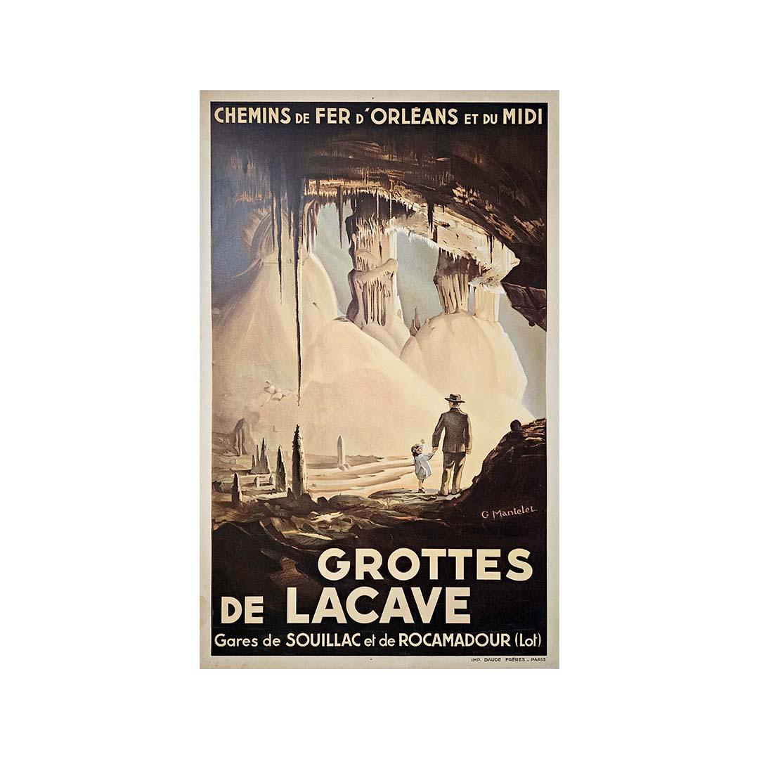 Original poster for the Chemins de fer d'Orléans et du Midi Grotte de Lacave For Sale 3