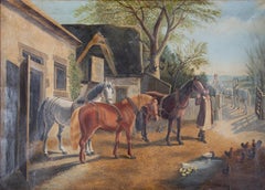 G. Mitchell - 1888 Oil, The Farmyard