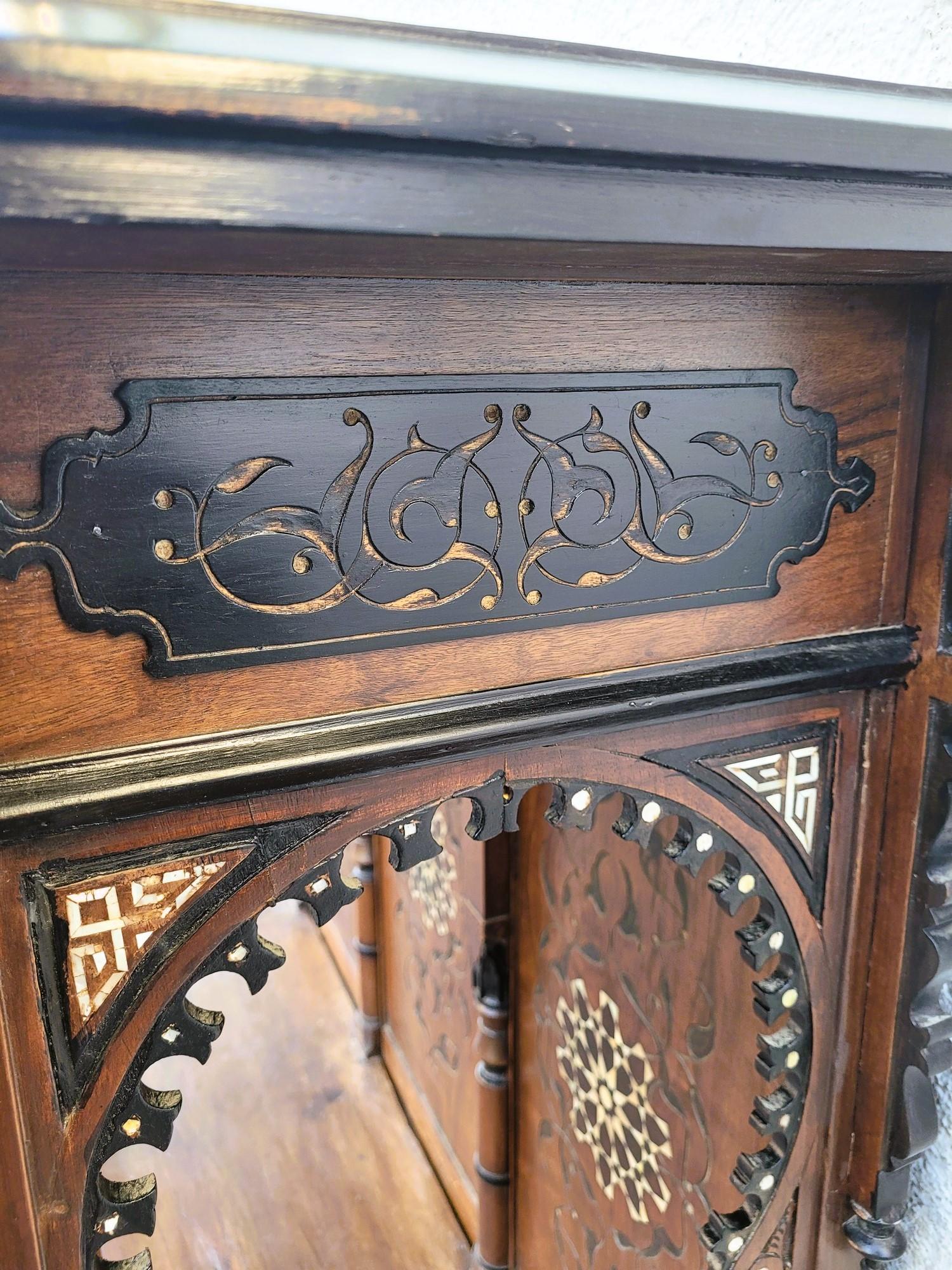 G Parvis, Console + Mirror In Marquetry, 19th Century For Sale 4