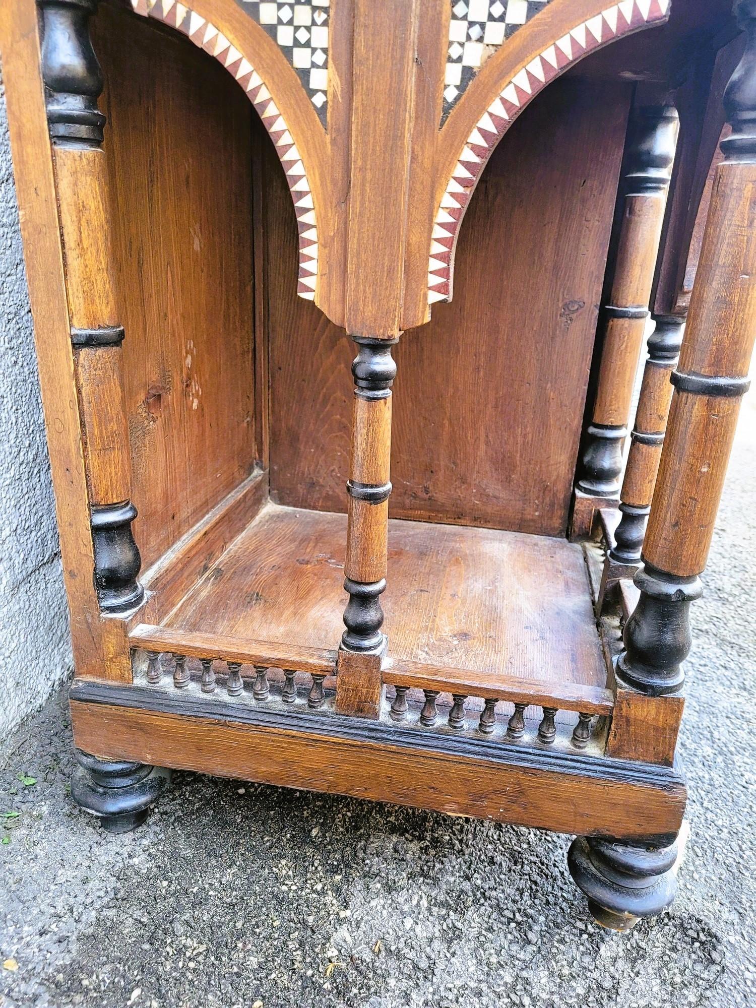 G Parvis, Console + Mirror In Marquetry, 19th Century For Sale 5