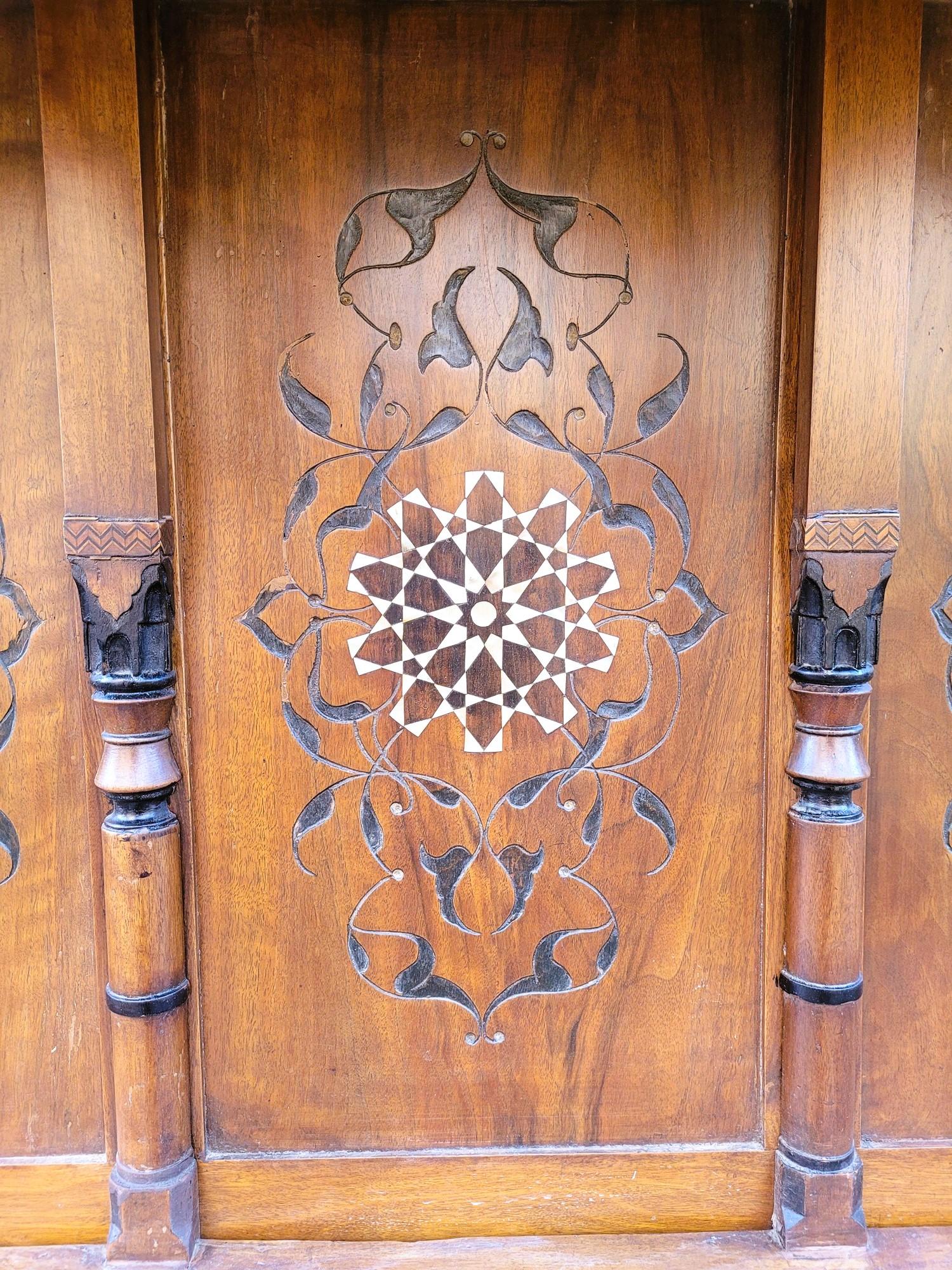 G Parvis, Console + Mirror In Marquetry, 19th Century For Sale 5