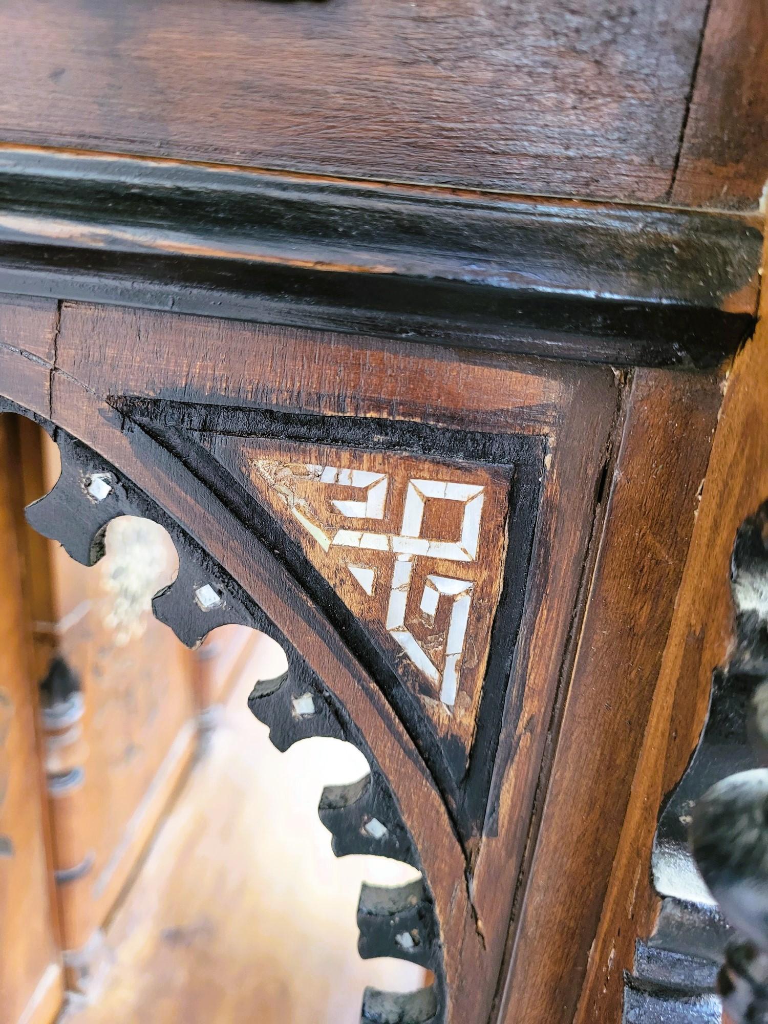 G Parvis, Console + Mirror In Marquetry, 19th Century For Sale 6
