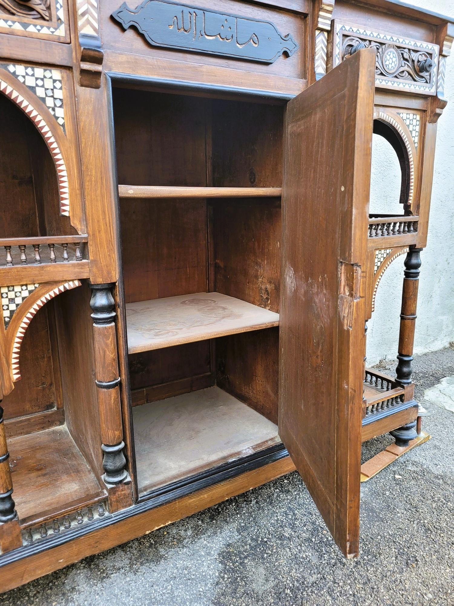 G Parvis, Console + Mirror In Marquetry, 19th Century For Sale 10