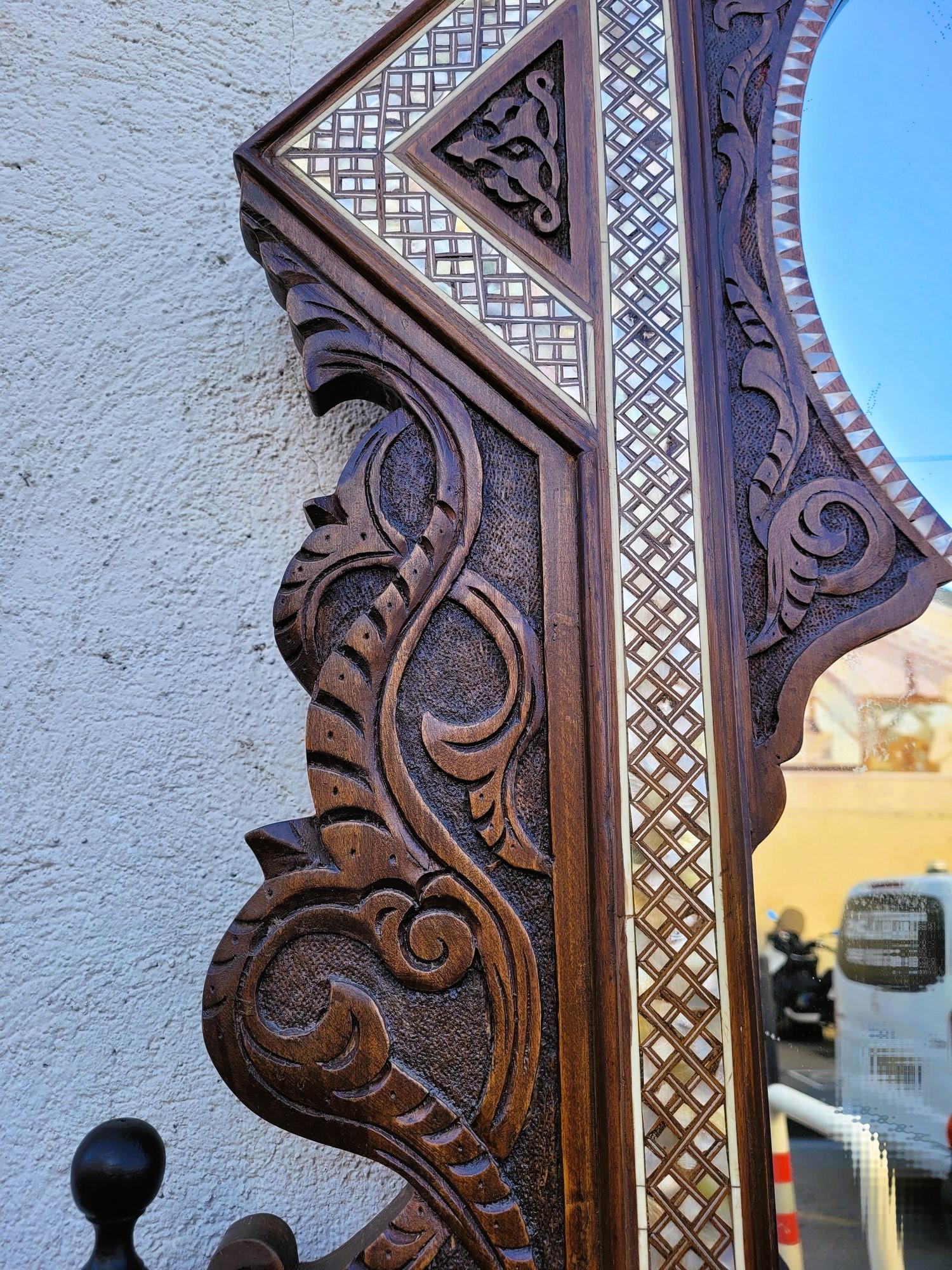 Egyptian G Parvis, Console + Mirror In Marquetry, 19th Century For Sale