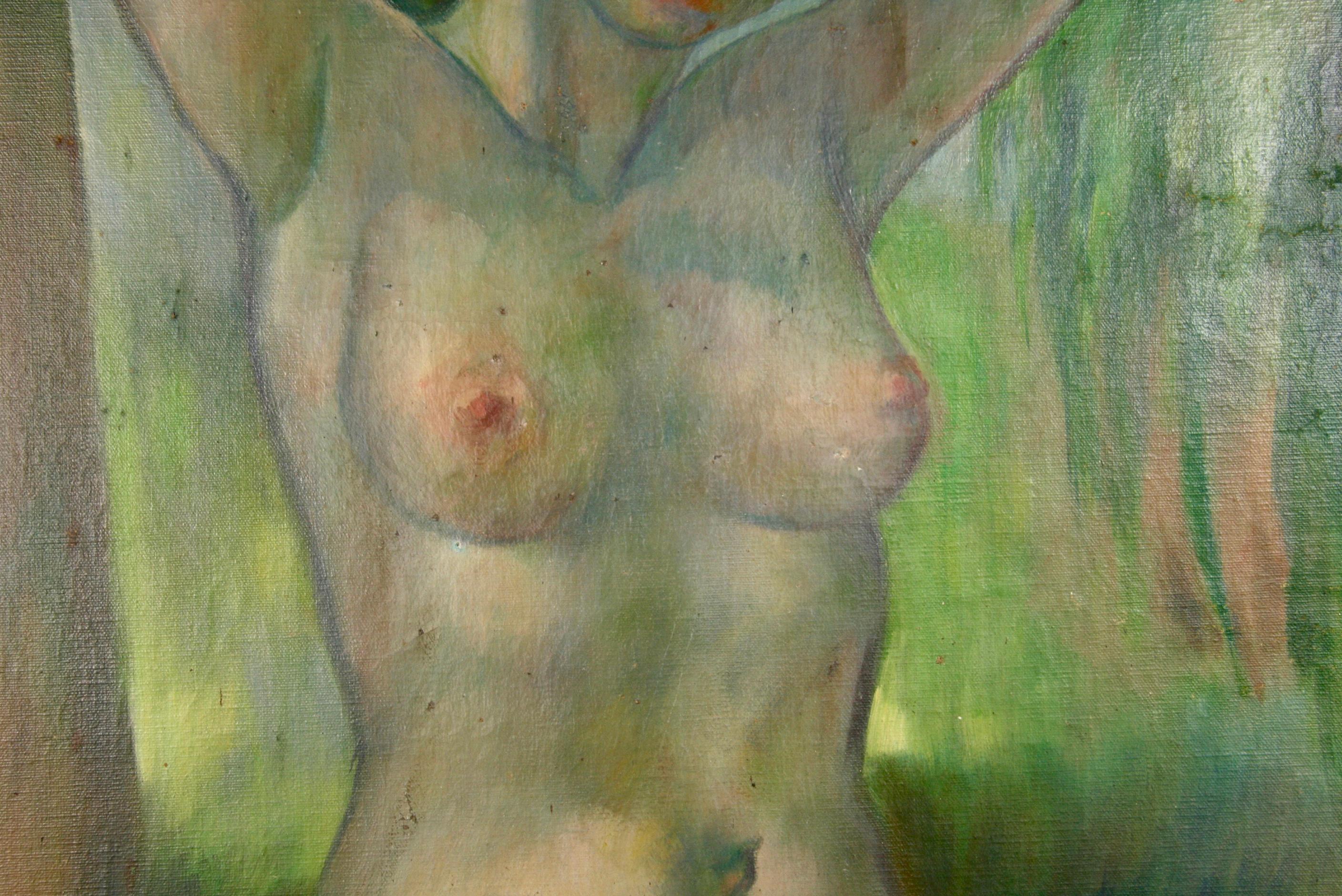 Antique French Art Deco  Posing Nude 1940 For Sale 1