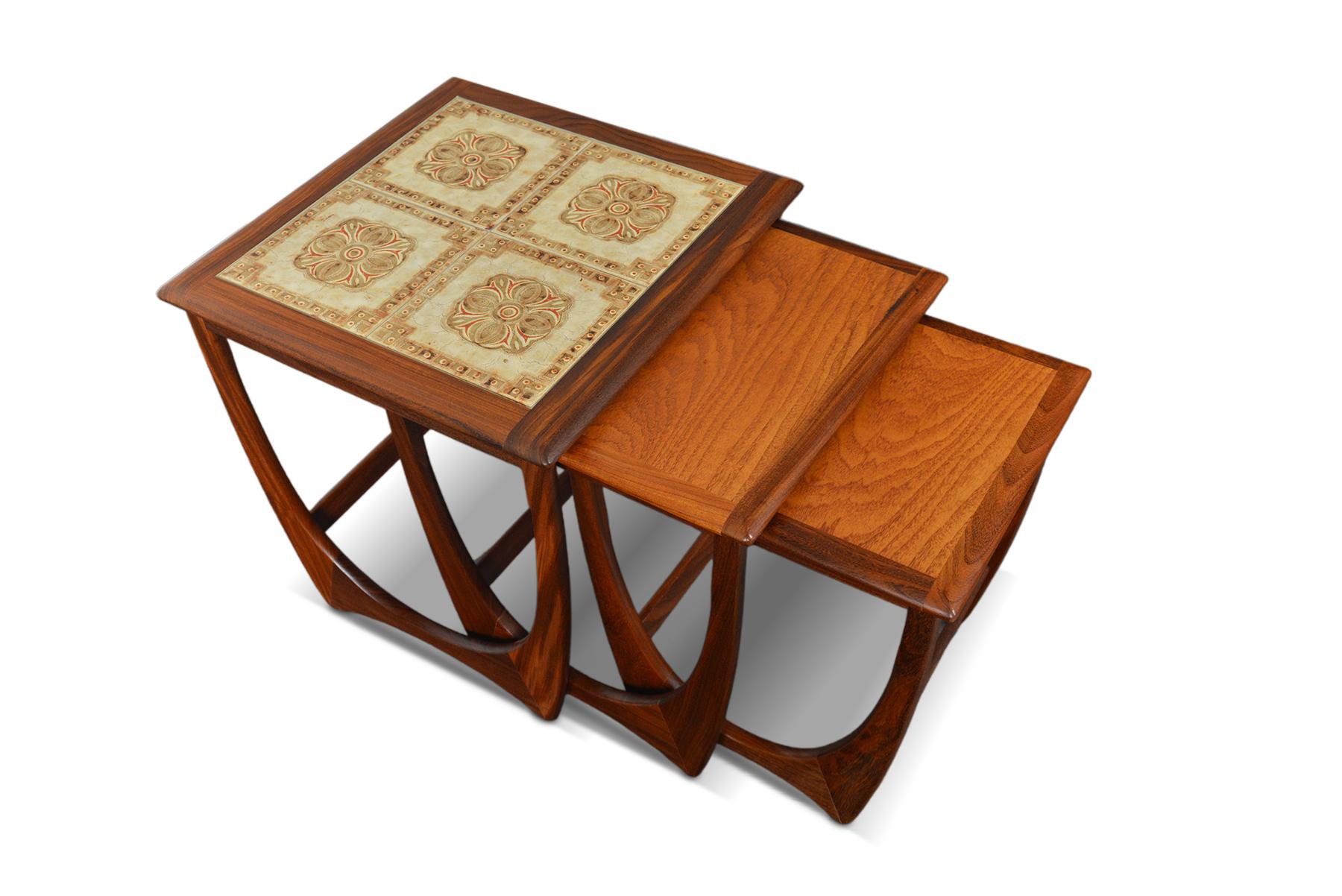 Mid-Century Modern G Plan Astro Nesting Tables With Tile Top #1 For Sale
