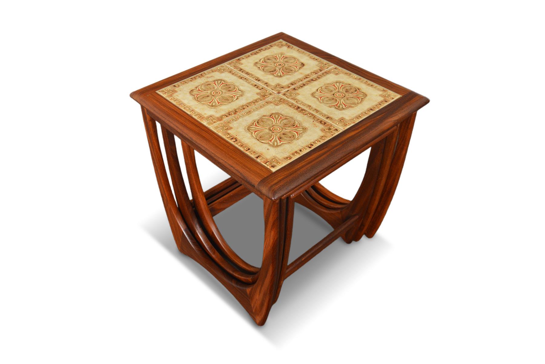 Teak G Plan Astro Nesting Tables With Tile Top #1 For Sale