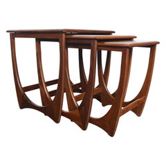 G Plan Astro Tile Top Nesting Tables in Teak #3