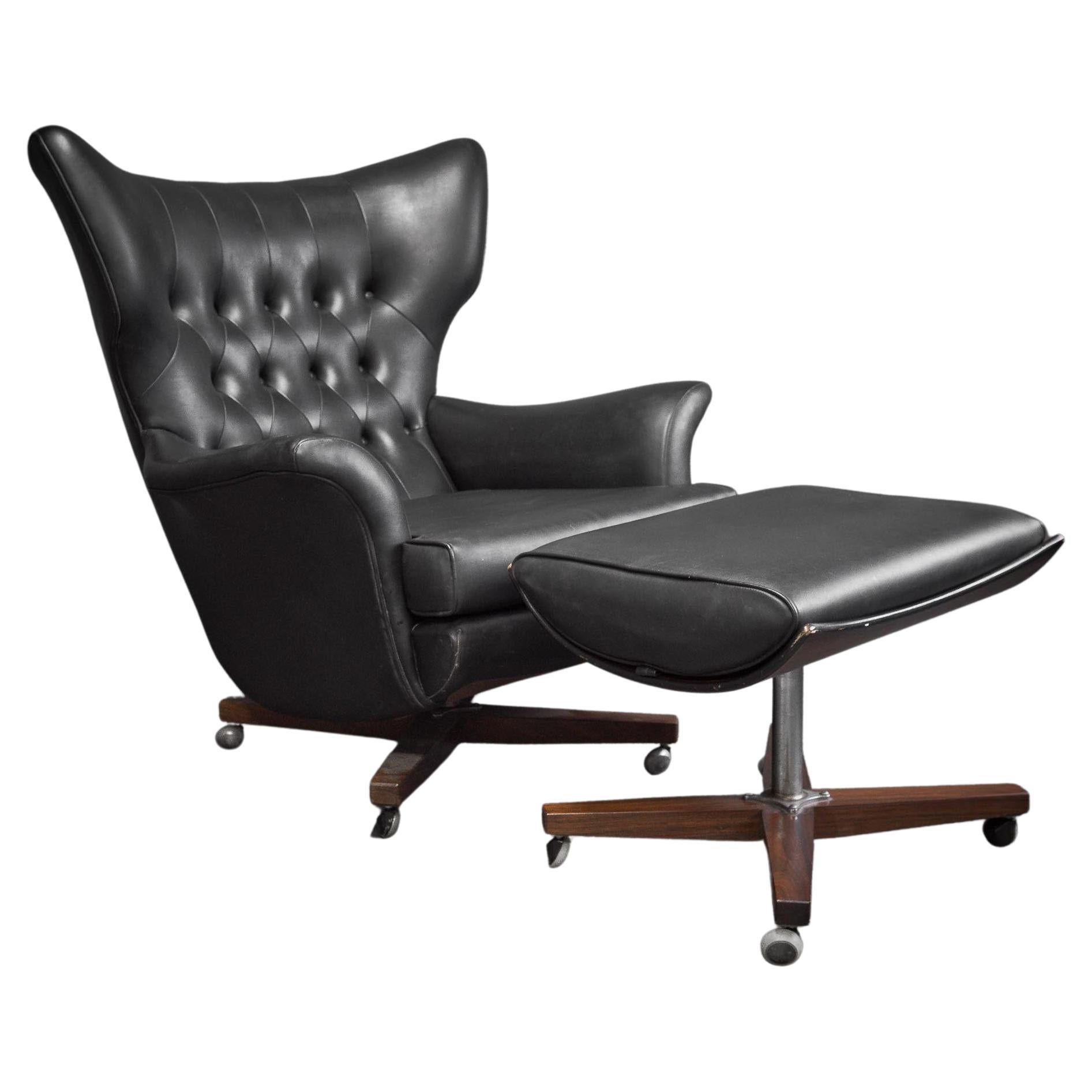 Chaise et tabouret G Plan Blofeld modèle 62 en vente