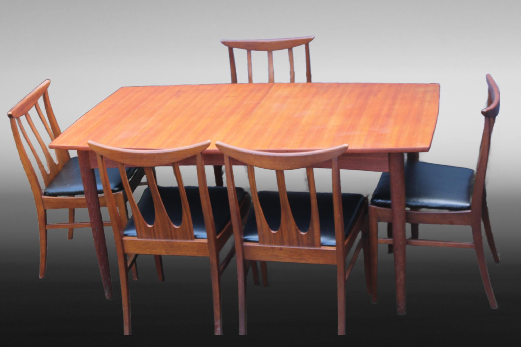 G Plan Brasilia Chairs and Younger Dining Table For Sale 2
