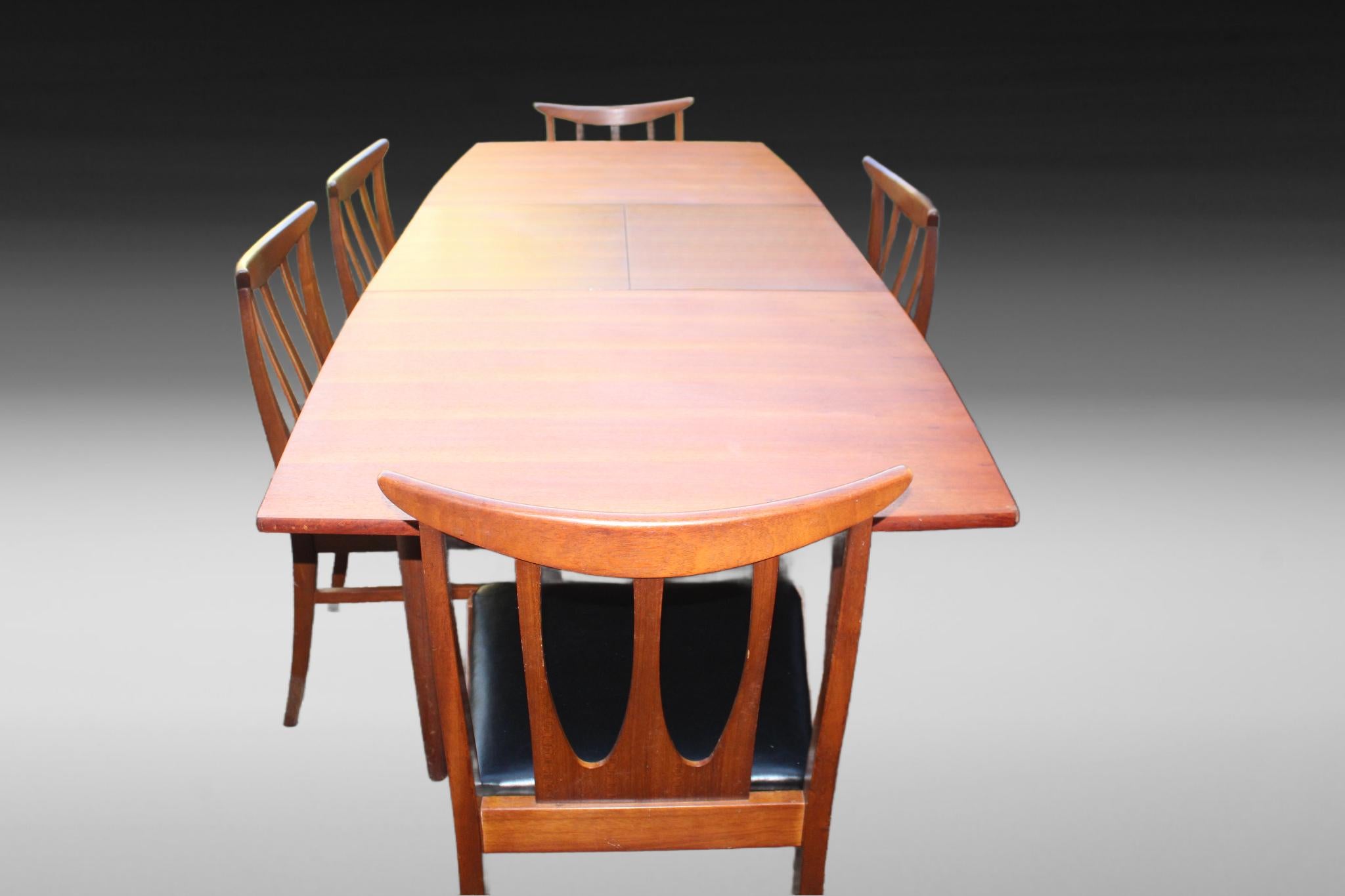 G Plan Brasilia Chairs and Younger Dining Table For Sale 3