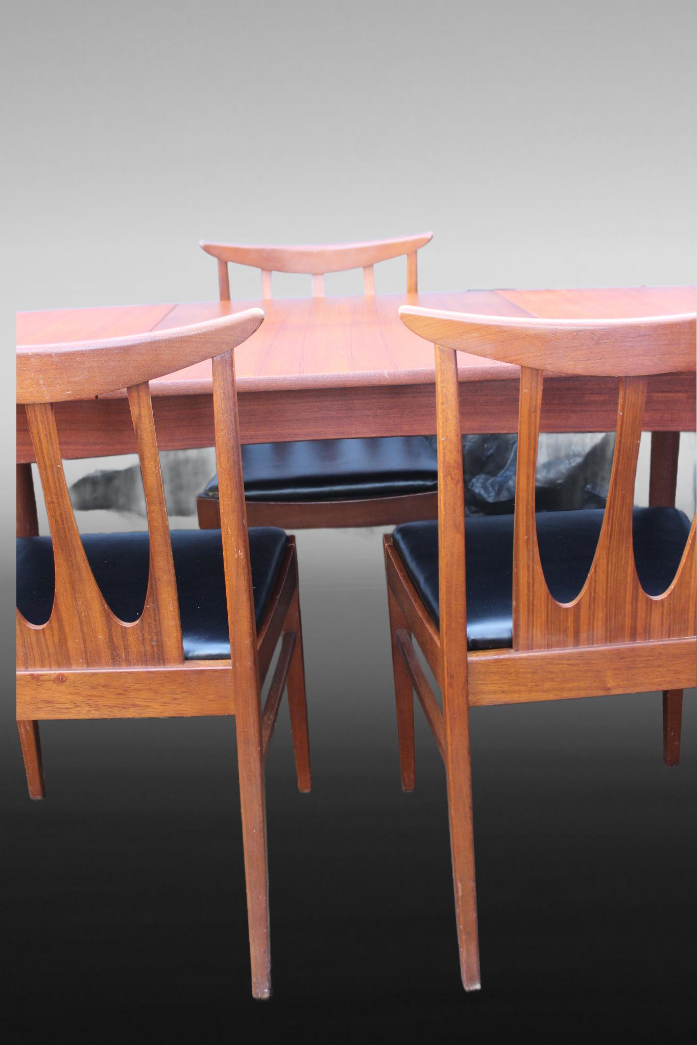 Teak G Plan Brasilia Chairs and Younger Dining Table For Sale