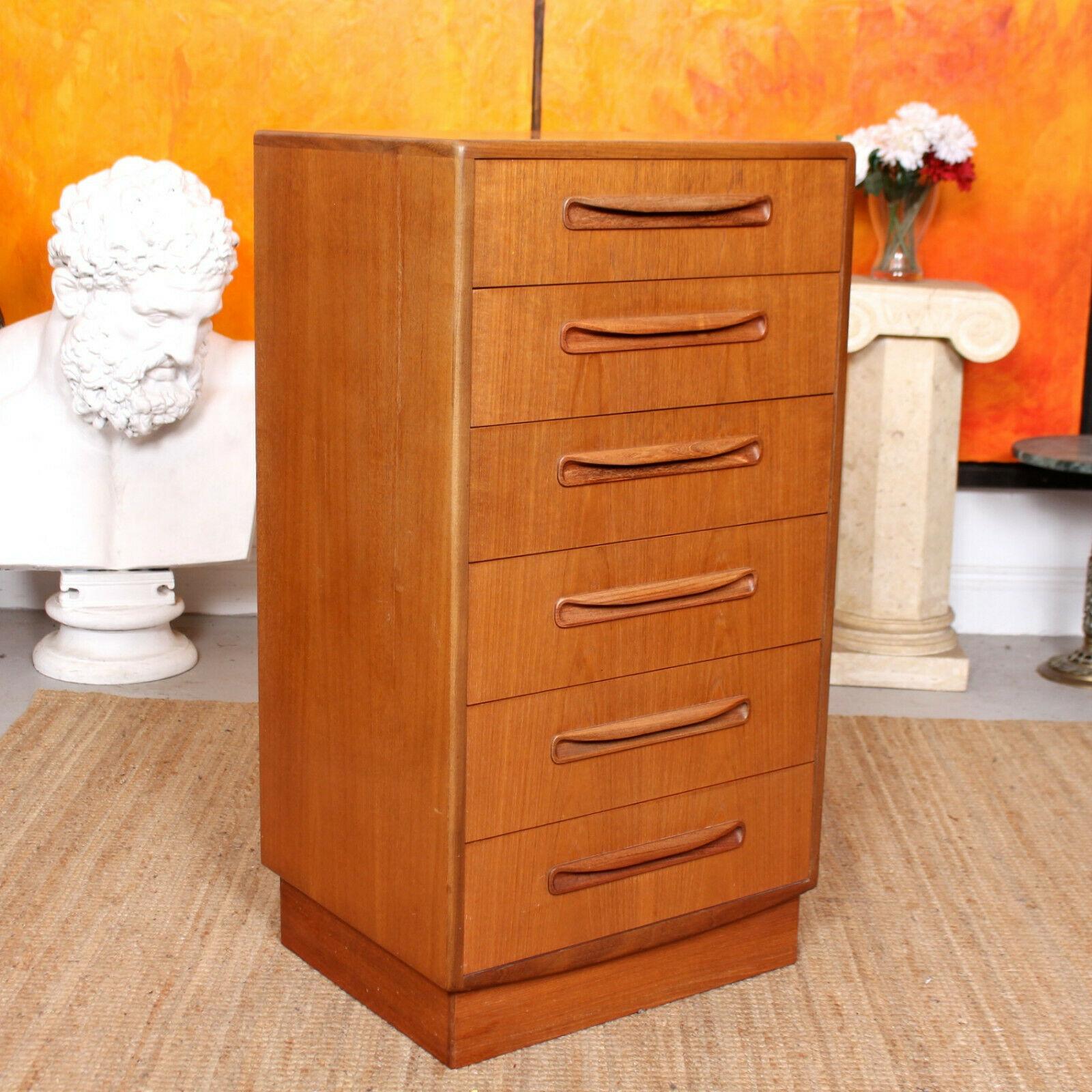 An impressive teak chest of drawers by G Plan from the companies iconic Freco range.

Offered in good condition, an aged mark to one side as per photographs.