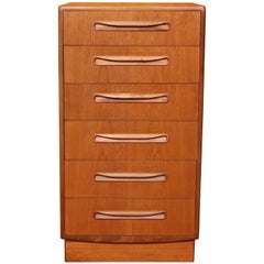 Vintage G Plan Chest Of Drawers Teak Fresco Tallboy