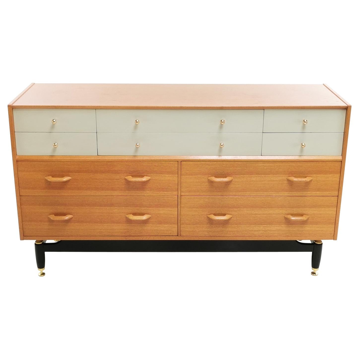 G Plan China White Oak Sideboard Chest of Drawers Midcentury