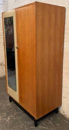 G-Plan "Chinese White" Painted Oak Armoire