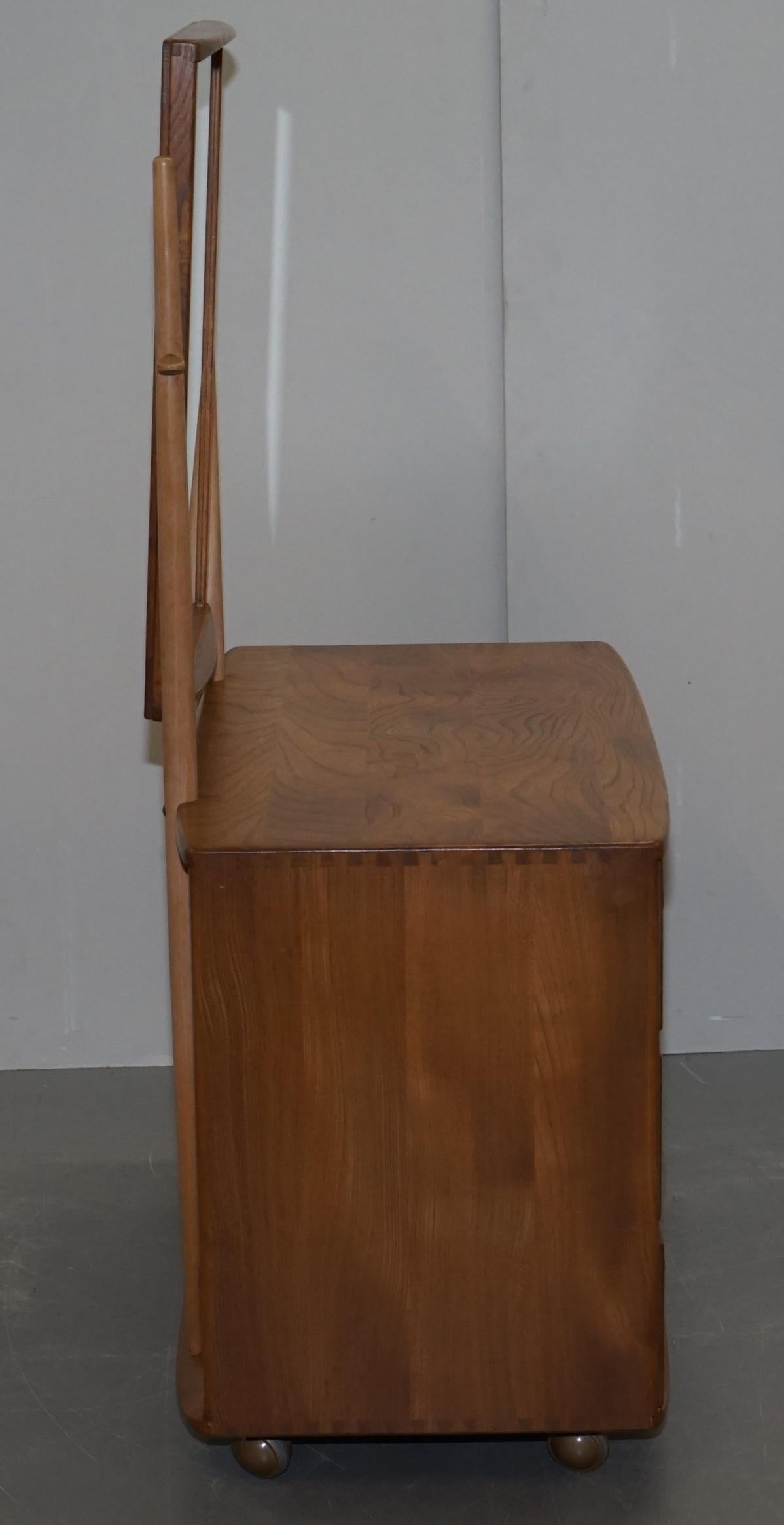 G Plan Ercol Windsor Elm Blond Wood Chest of Drawers Dressing Table Inc Mirror 1