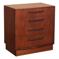 G Plan Fresco Line Afromosia Teak 4-Drawer Dresser