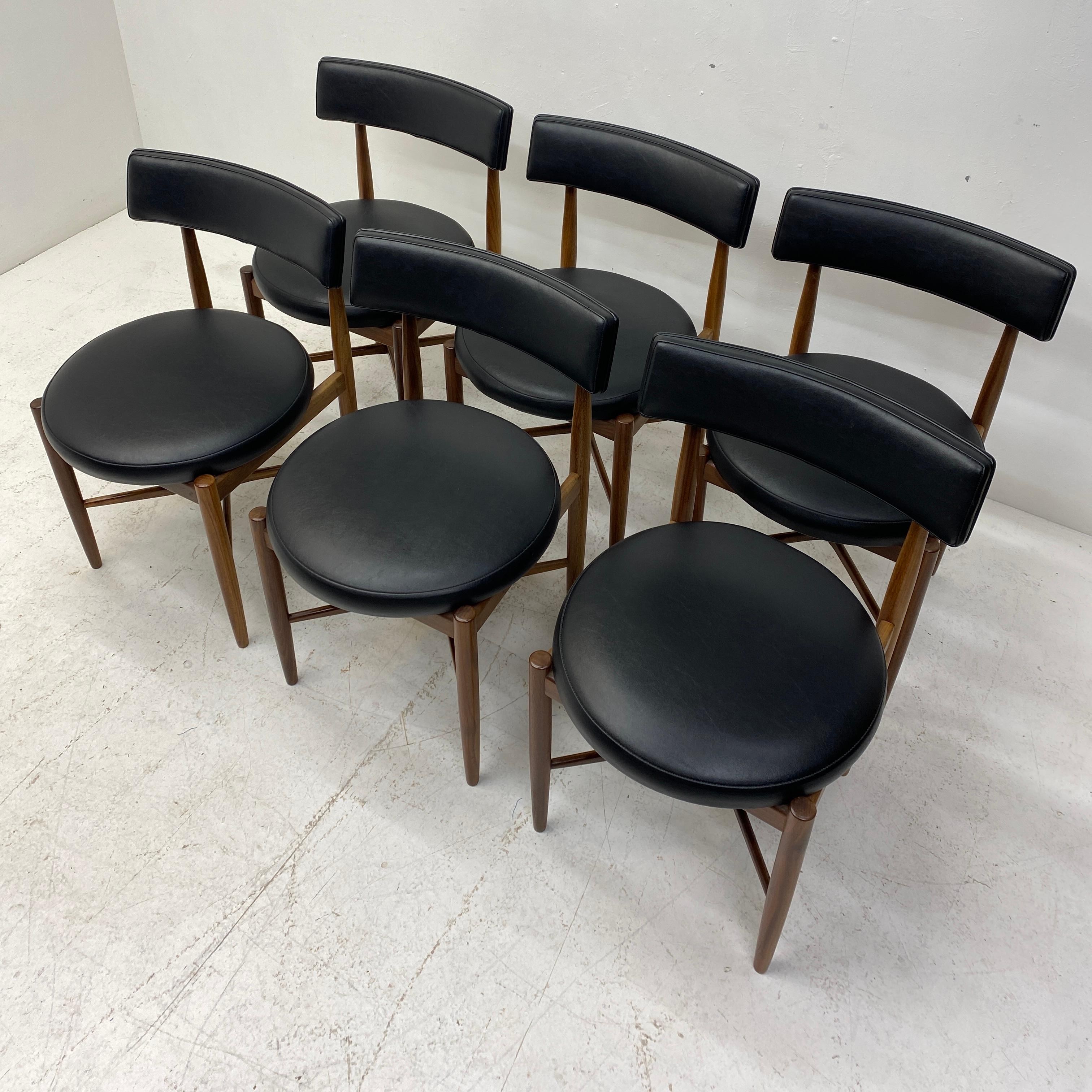 G Plan Kofod Larsen Dining Chairs Six In Good Condition In Otley, GB
