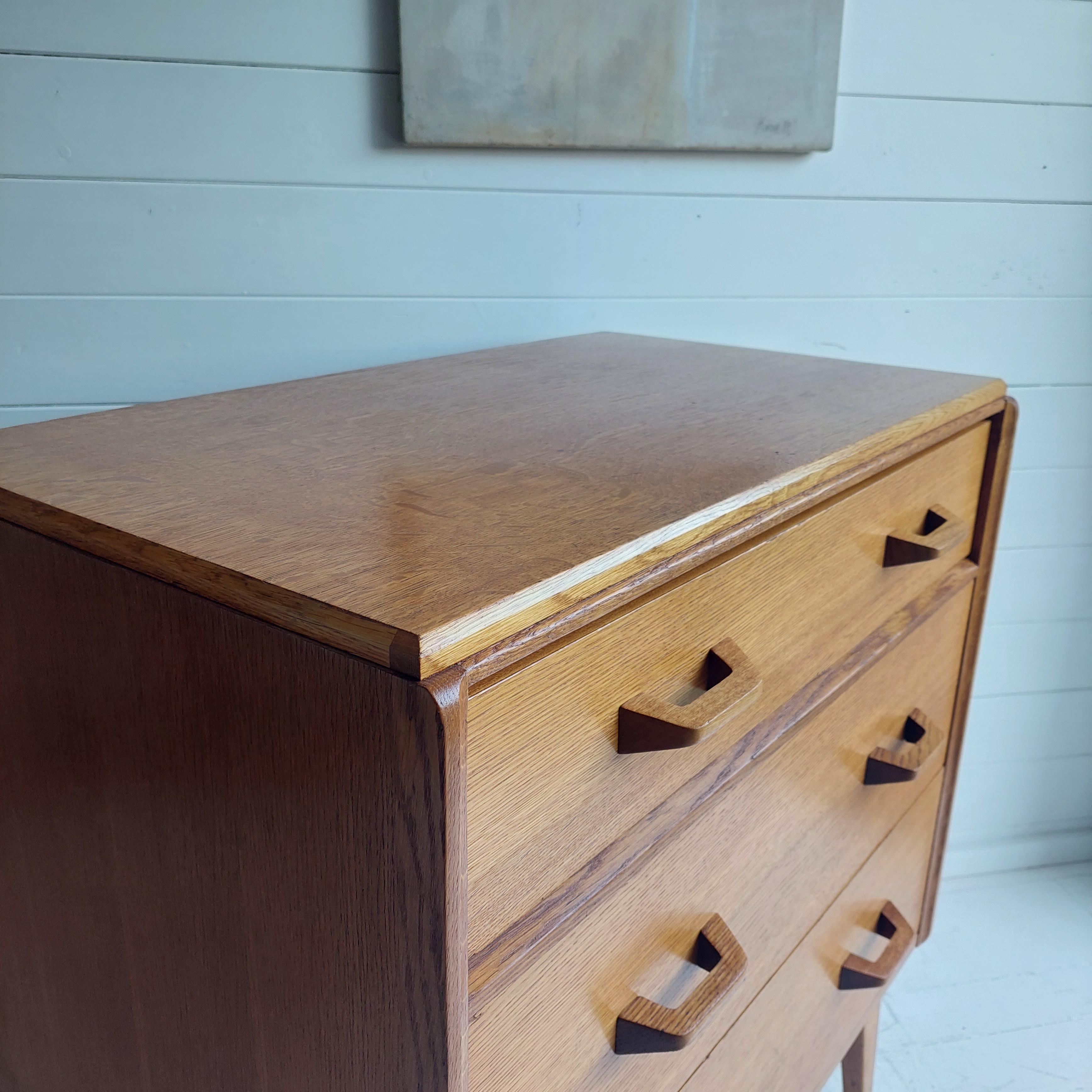 G Plan Mid-Century Brandon E Gomme Chest of Drawers Oak 50s Vintage In Good Condition In Leamington Spa, GB