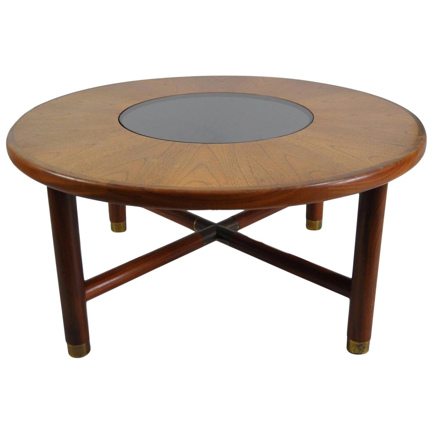 G-Plan Midcentury Round Teak and Glass Coffee Table