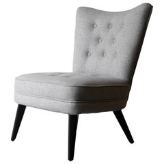 Retro G-Plan Model 404 Occasional Chair in Grey Wool, circa 1953