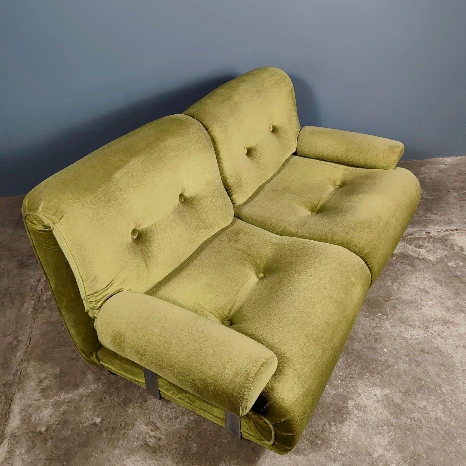 Mid-Century Modern G Plan Modular Sofa/Chairs Green Velvet Mid Century Vintage Retro MCM