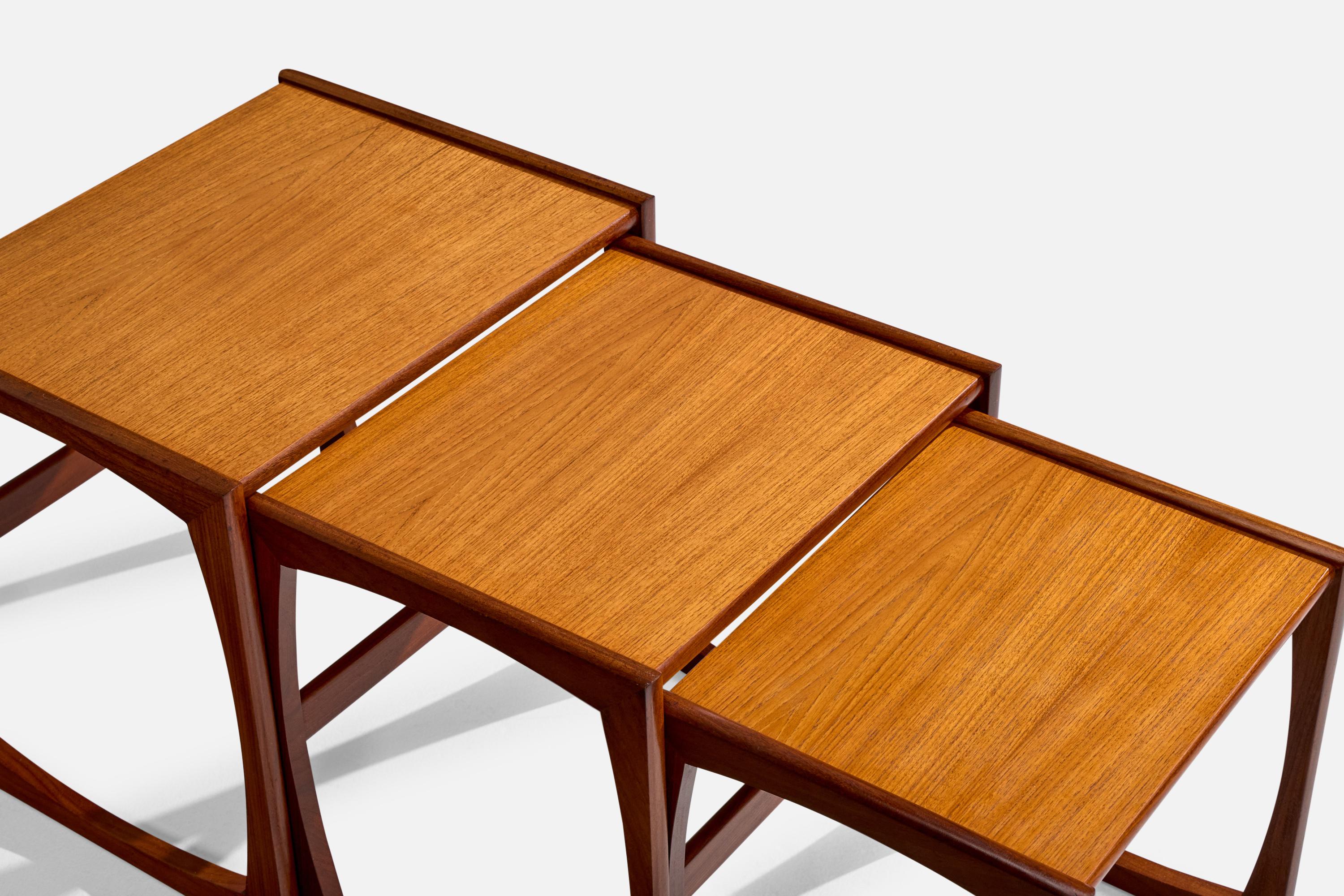 G Plan, Schachteltische, Teakholz, Vereinigtes Königreich, 1950er Jahre im Angebot 2