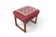 G Plan Quadrille Ottoman + Vanity Stool in Afromosia, 1964