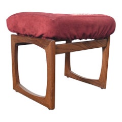 G Plan Quadrille Ottoman + Vanity Stool in Afromosia, 1964