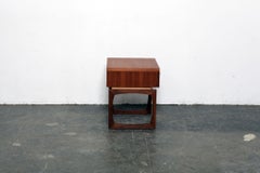 G Plan 'Quadrille Series" Sleigh Leg Teak End Table with Drawer