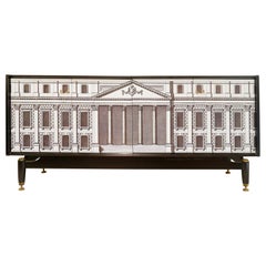 Vintage G Plan Sideboard Bi-Folding Doors Fornasetti Restyled