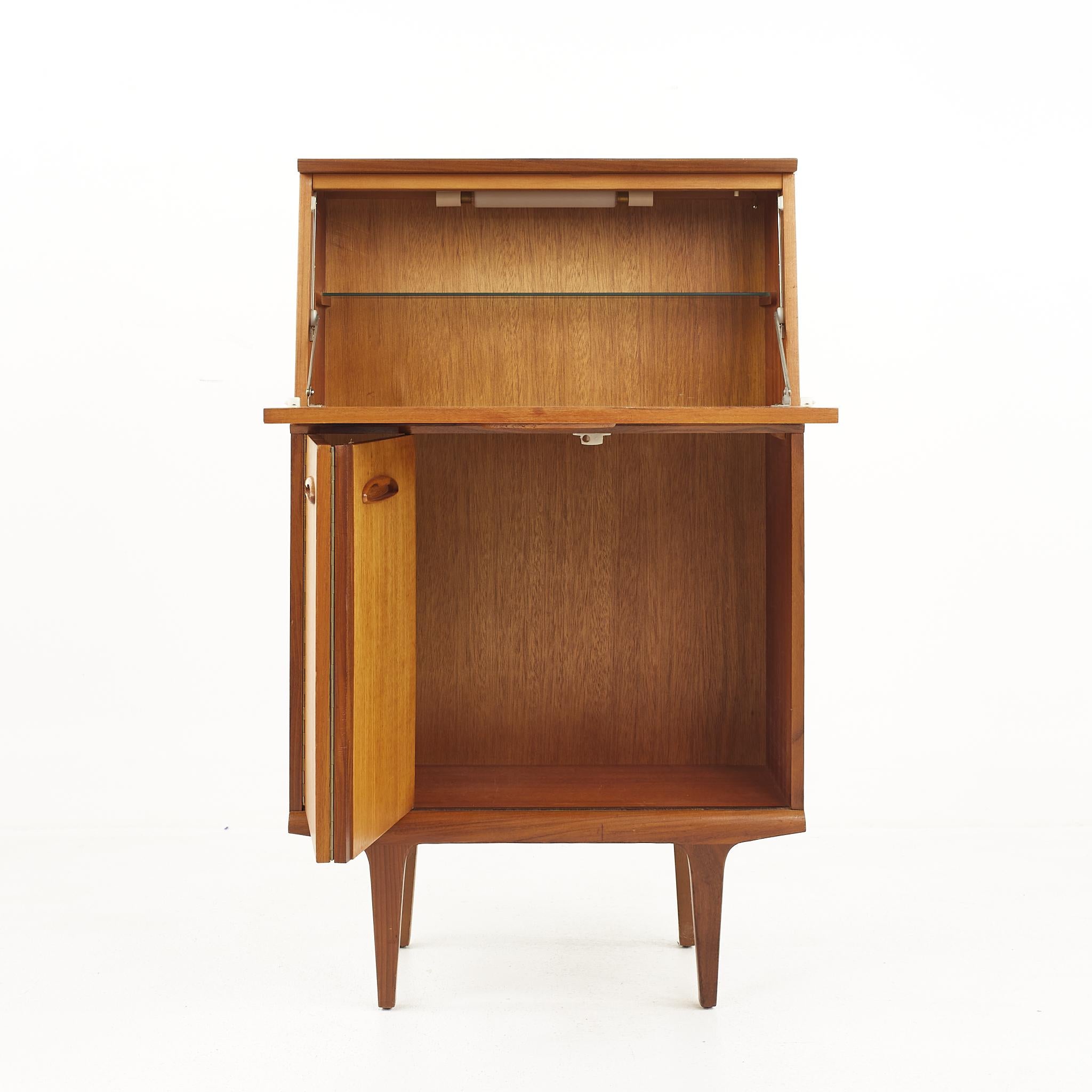 Late 20th Century G Plan Style Mid Century Teak Bar Cabinet