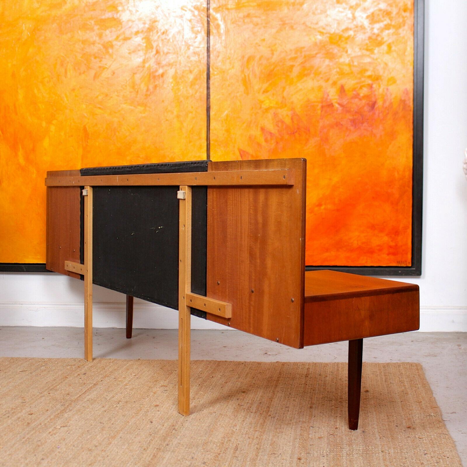G Plan Teak Continental Headboard Retro Vintage Floating Nightstands For Sale 2