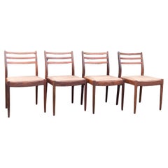 Vintage G Plan Teak Dining Chairs  Brown Corduroy  Set of 4