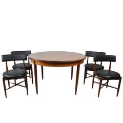 Retro G-Plan Teak Extending Table 5-Piece Dining Set                     