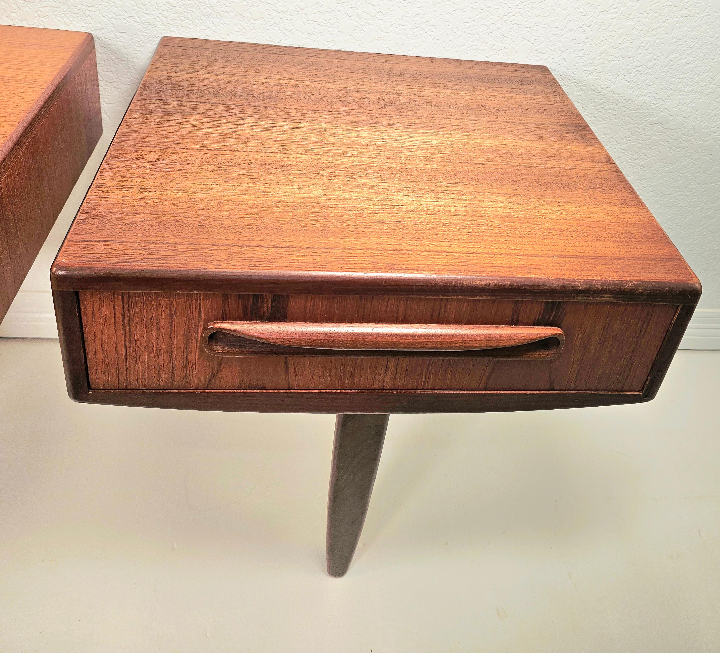 G Plan Teak Floating Nightstands/ End Tables For Sale 6