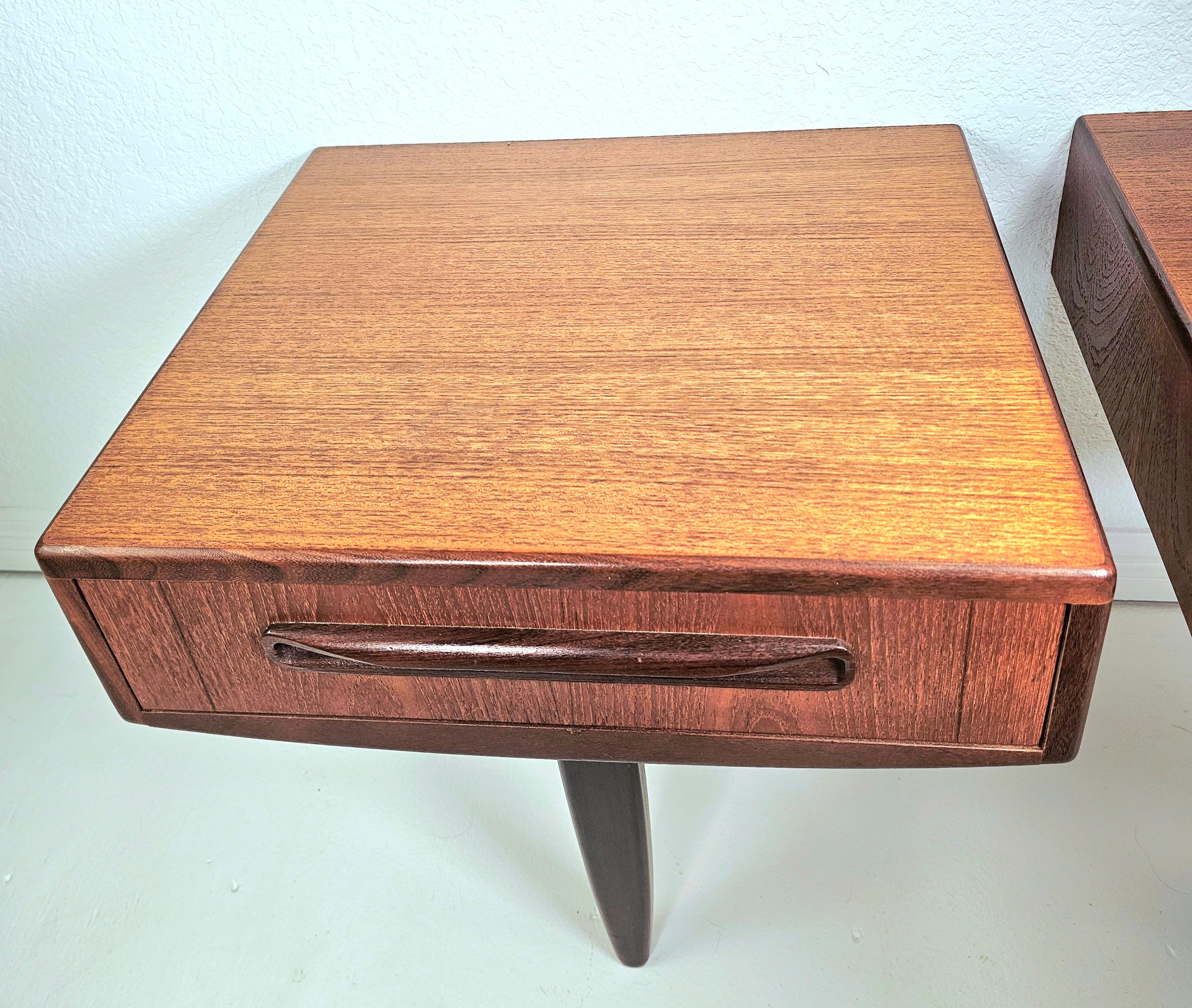 G Plan Teak Floating Nightstands/ End Tables For Sale 7