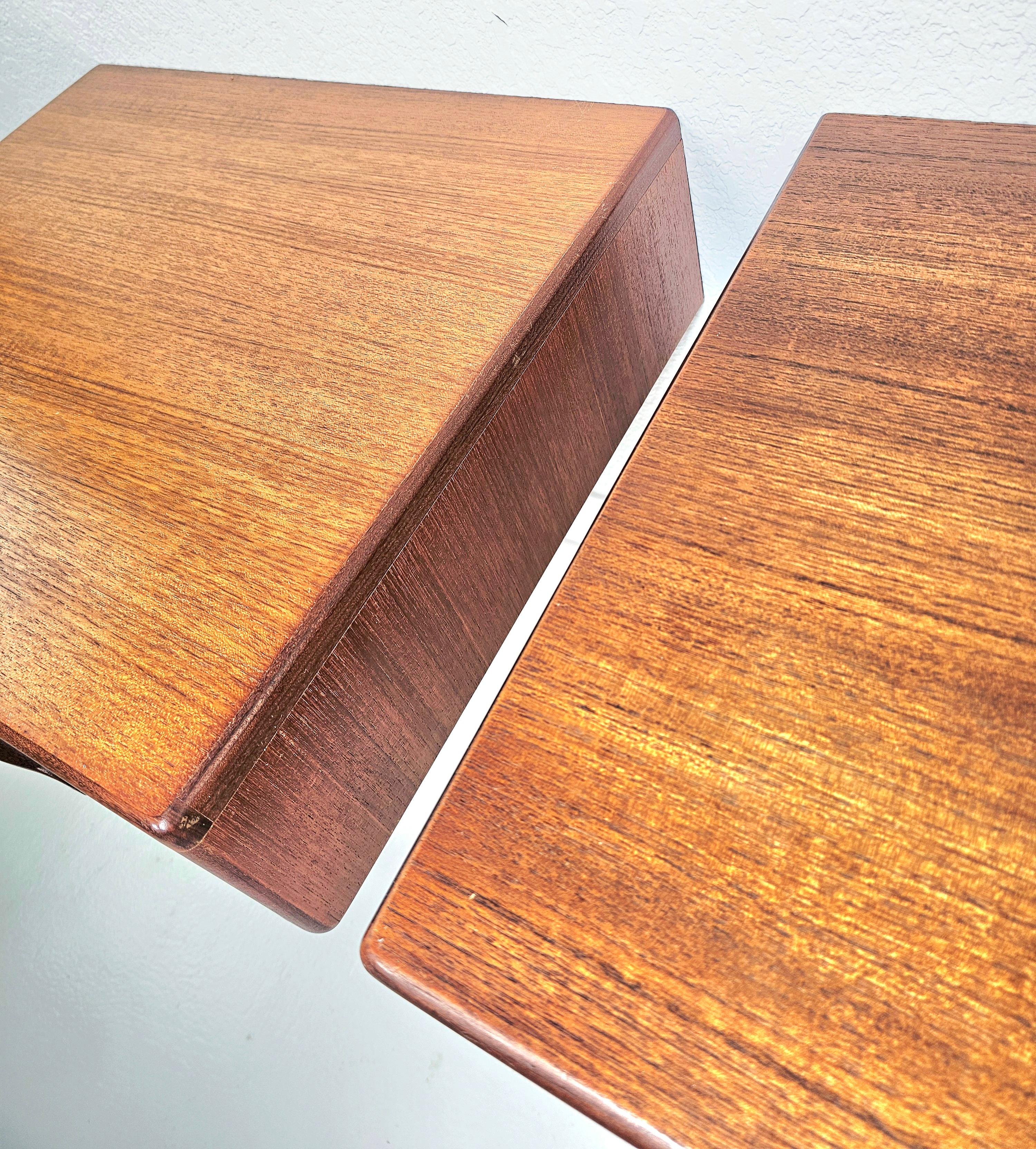 Mid-Century Modern G Plan Teak Floating Nightstands/ End Tables For Sale