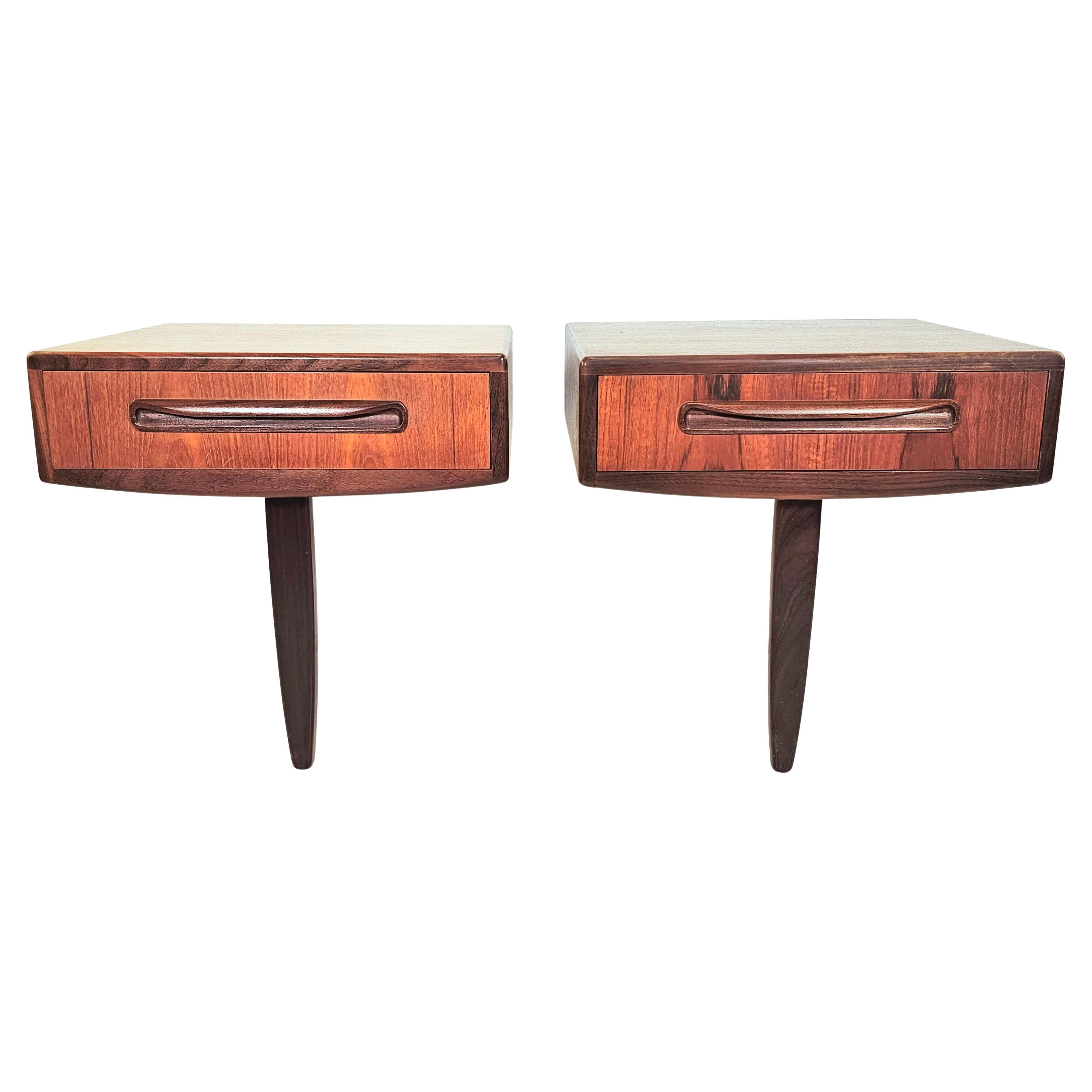 G Plan Teak Floating Nightstands/ End Tables For Sale