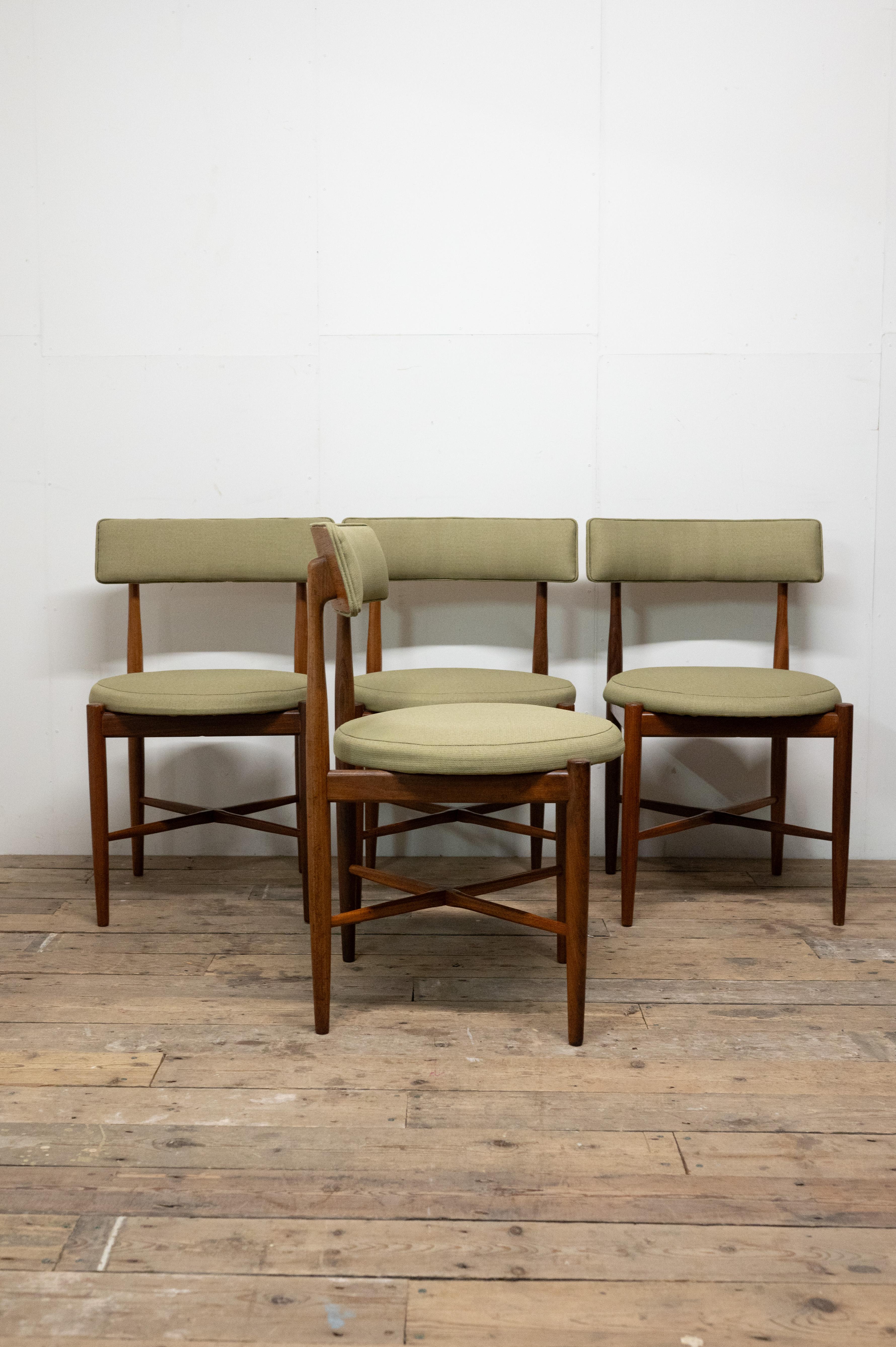 G Plan Teak Fresco Dining Chairs by Victor B Wilkins  4  Newly Upholstered 1