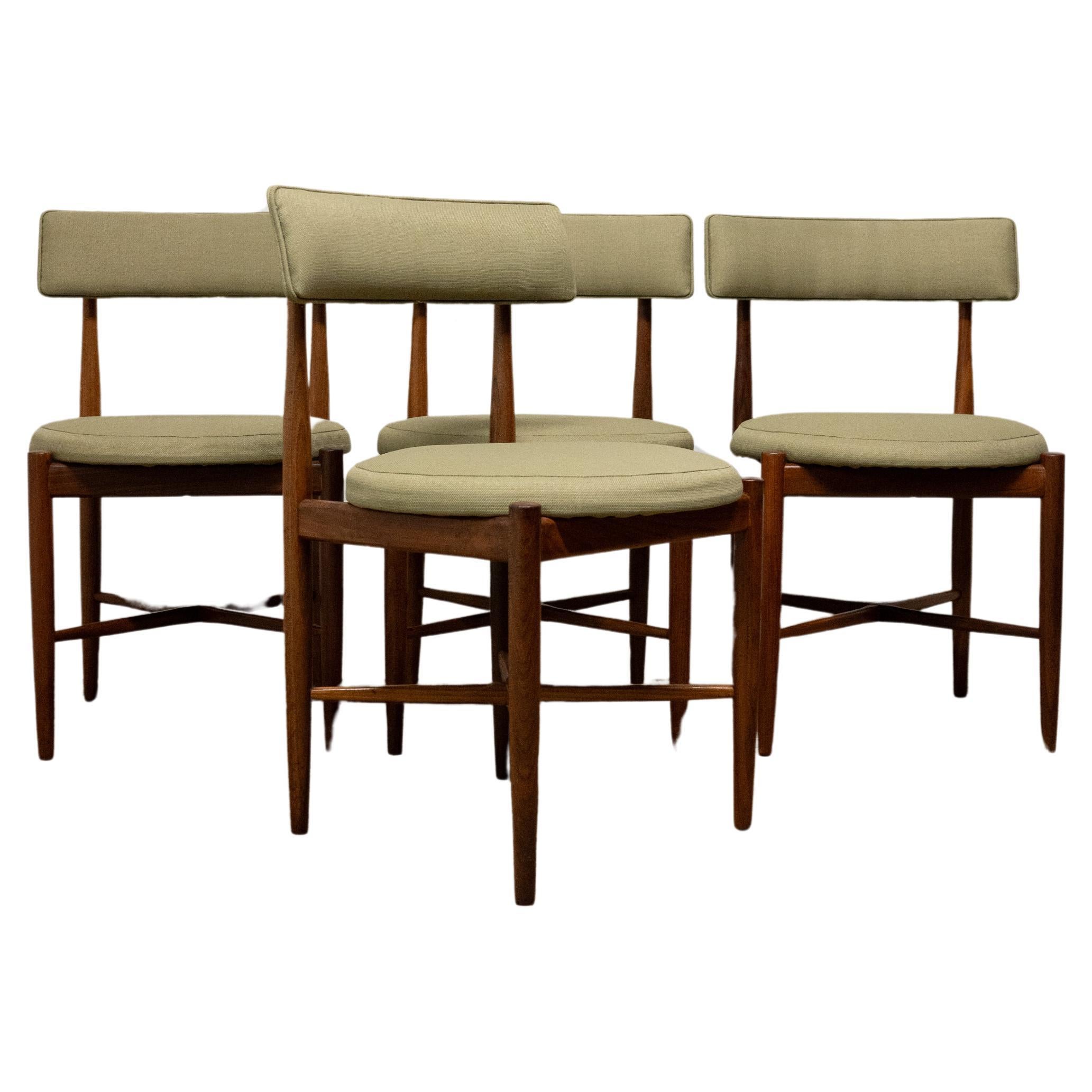 G Plan Teak Fresco Dining Chairs by Victor B Wilkins  4  Newly Upholstered