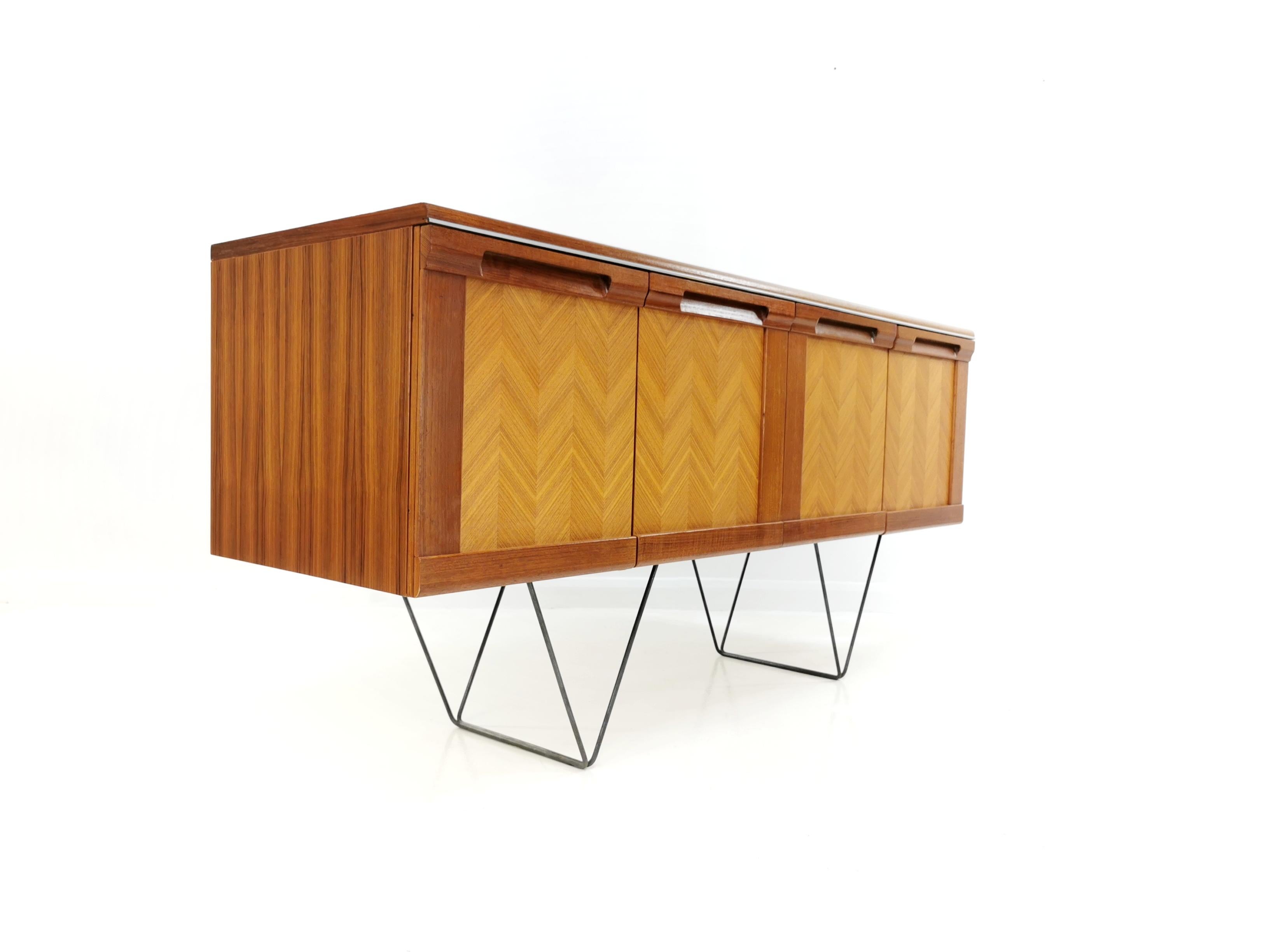 20th Century G Plan Teak Herringbone Midcentury Floating Sideboard Vintage