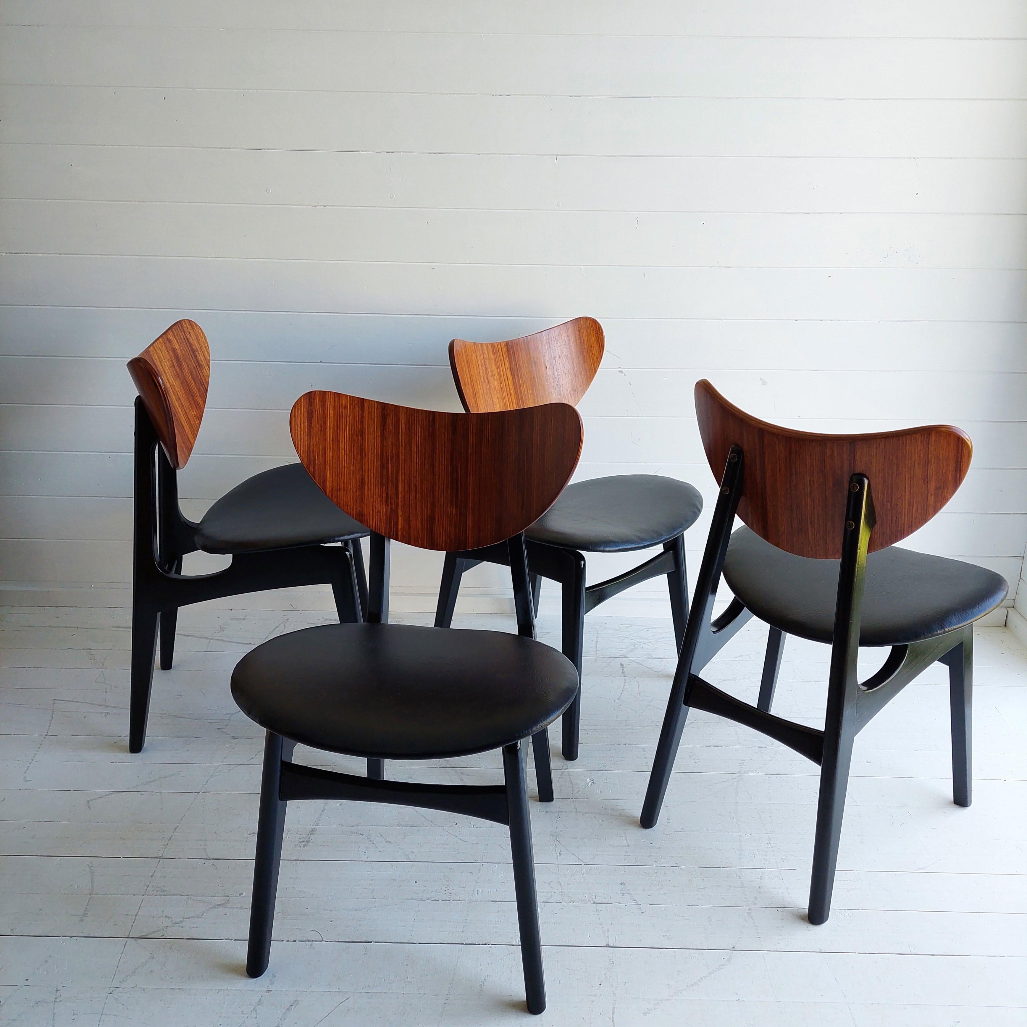Mid-Century Modern G Plan Tola Mid Century Butterfly Dining Chairs E. Gomme 1950s Set of 4