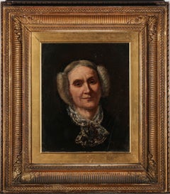 G. R. Burnett - 1872 Oil, Portrait of Clementine Arbouin (nee Marett)