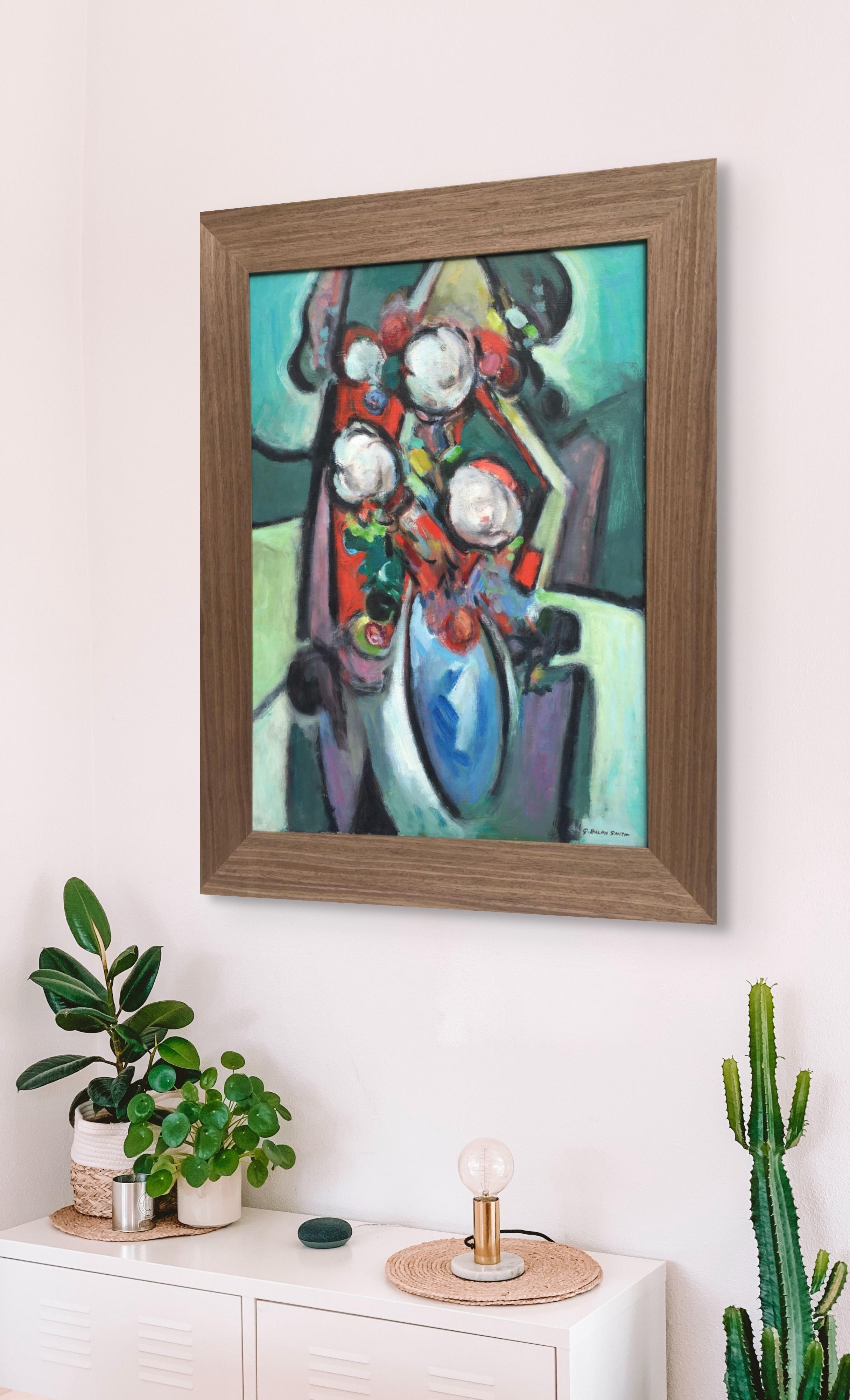 Quadro di paesaggio moderno astratto di ispirazione impressionista con fiori, paesaggio - Painting Astratto di G. Ralph Smith