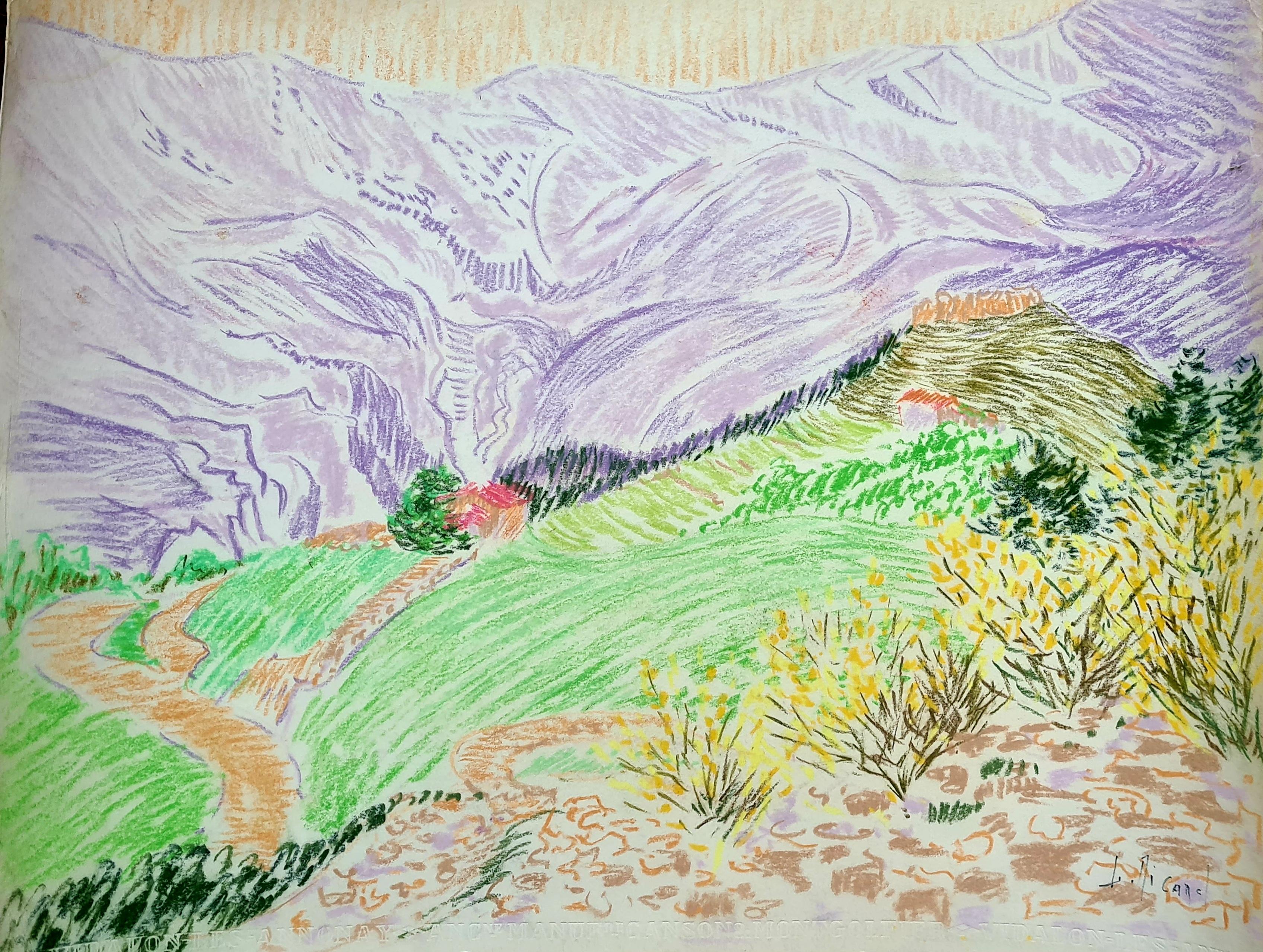 Impressionist Landscape, Les Alpilles en Provence.